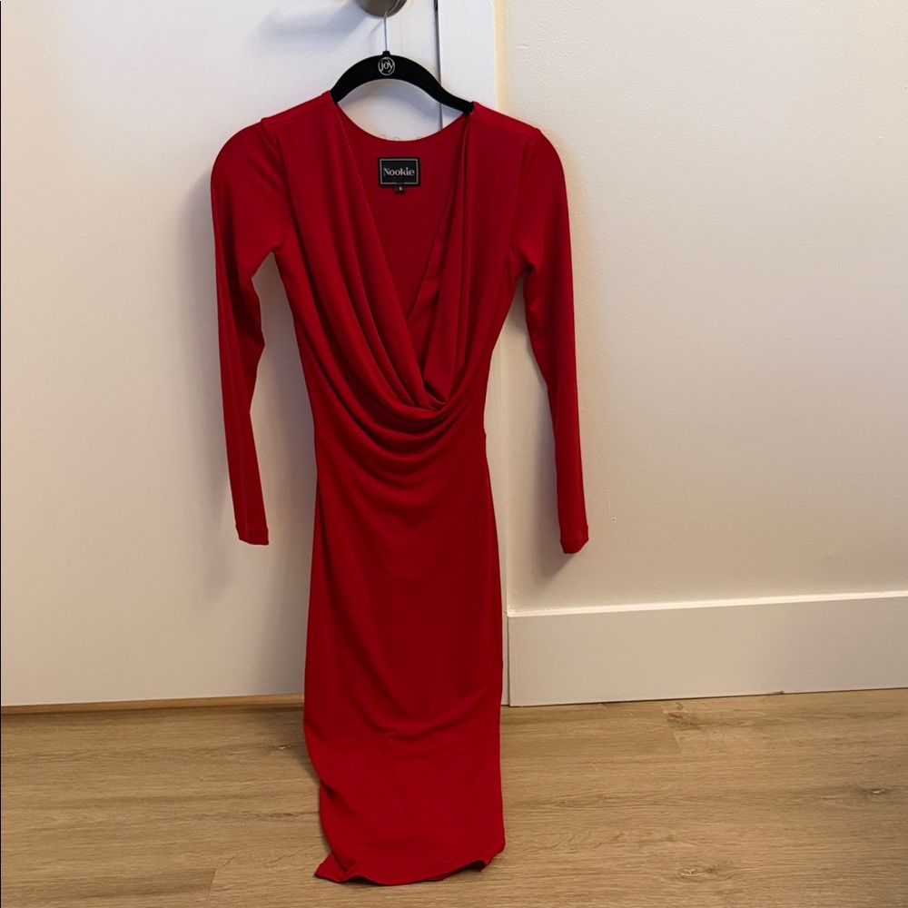 Nookie Red Long Sleeve Dress